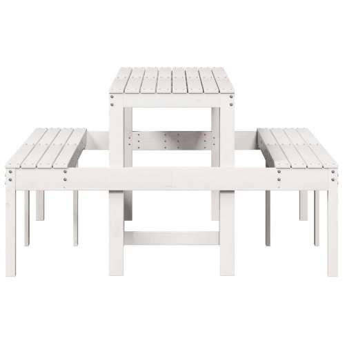 Stol za piknik bijeli 160 x 134 x 75 cm od masivne borovine - Bijela 160 x 134 x 75 cm 1 Cijena