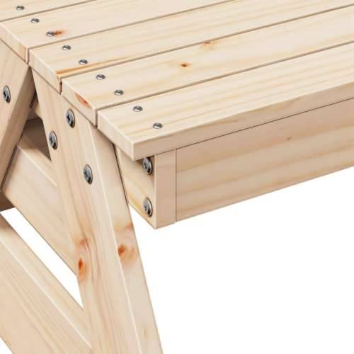 Stol za piknik za djecu 88 x 97 x 52 cm od masivne borovine - Prirodna boja bora 1 Cijena