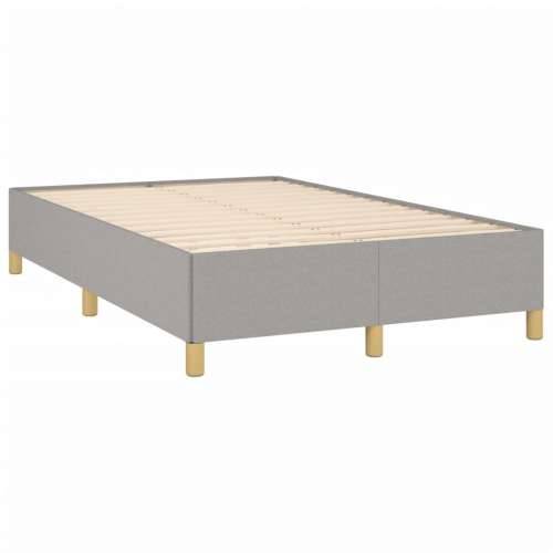 Krevet s oprugama i madracem LED svjetlosivi 120x190 cm tkanina - Svjetlosiva 120 x 190 cm Obično s čavlima Cijena