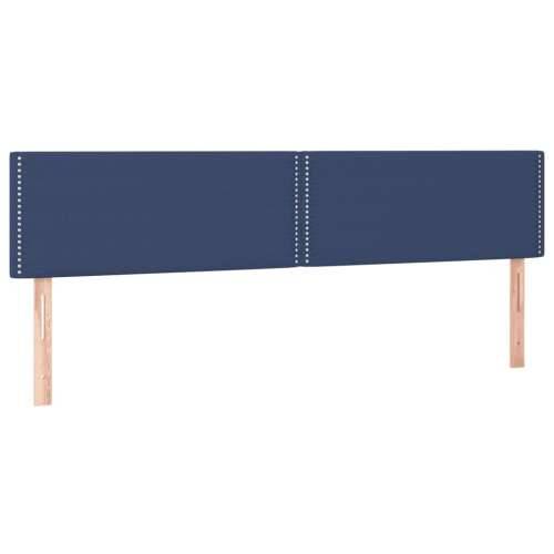 Krevet s oprugama i madracem LED plavi 120 x 190 cm od tkanine - Plava 120 x 190 cm Obično s čavlima Cijena