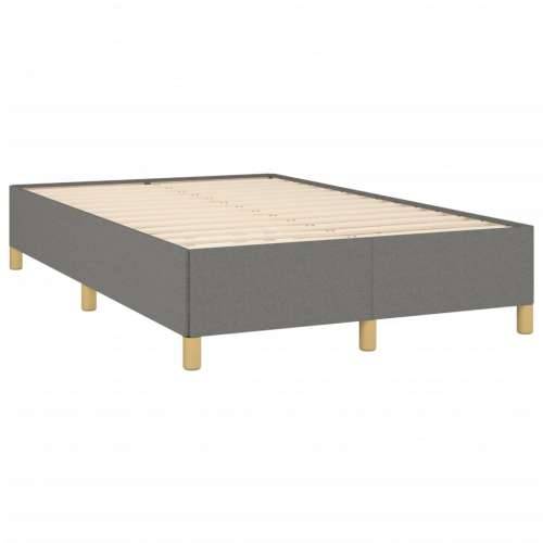 Krevet box spring s madracem LED tamnosivi 120 x 190 cm tkanina - Tamno siva 120 x 190 cm Blok s kvadratima Cijena