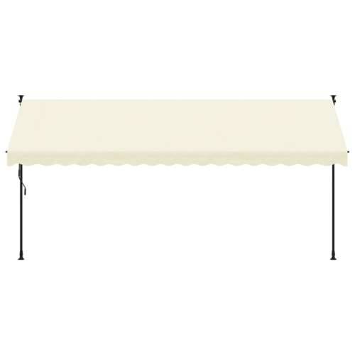 Tenda na uvlačenje krem 400 x 150 cm od tkanine i čelika - Krema 400 x 150 cm 1 Cijena