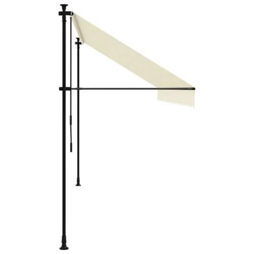 Tenda na uvlačenje krem 400 x 150 cm od tkanine i čelika - Krema 400 x 150 cm 1 Cijena