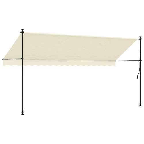 Tenda na uvlačenje krem 400 x 150 cm od tkanine i čelika - Krema 400 x 150 cm 1 Cijena