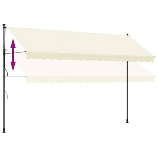 Tenda na uvlačenje krem 400 x 150 cm od tkanine i čelika - Krema 400 x 150 cm 1 Cijena