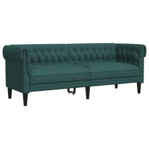 Trosjed Chesterfield tamnozeleni od tkanine - Tamnozelena Trosjedi Cijena