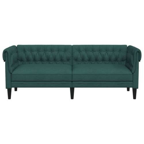 Trosjed Chesterfield tamnozeleni od tkanine - Tamnozelena Trosjedi Cijena