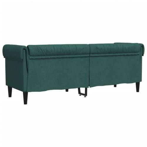 Trosjed Chesterfield tamnozeleni od tkanine - Tamnozelena Trosjedi Cijena