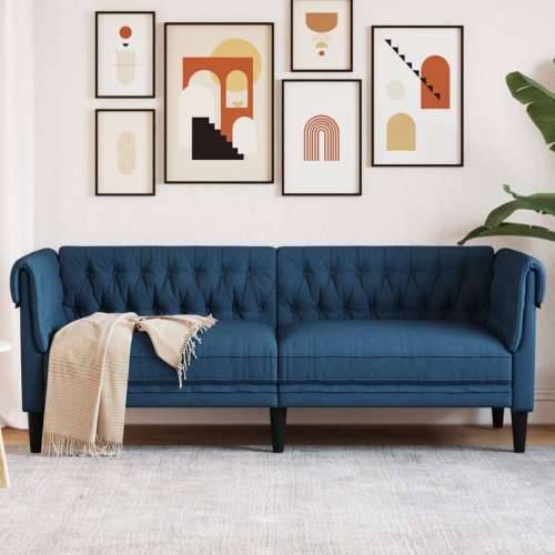 Trosjed Chesterfield plavi od tkanine - Plava Trosjedi Cijena