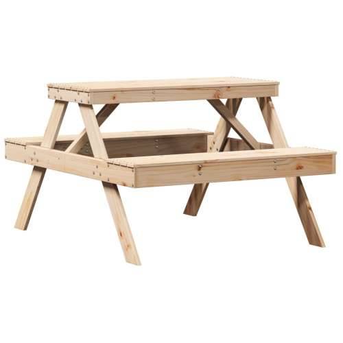 Stol za piknik 105 x 134 x 75 cm od masivne borovine - Prirodna boja bora 1 Cijena