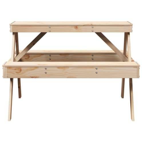 Stol za piknik 105 x 134 x 75 cm od masivne borovine - Prirodna boja bora 1 Cijena