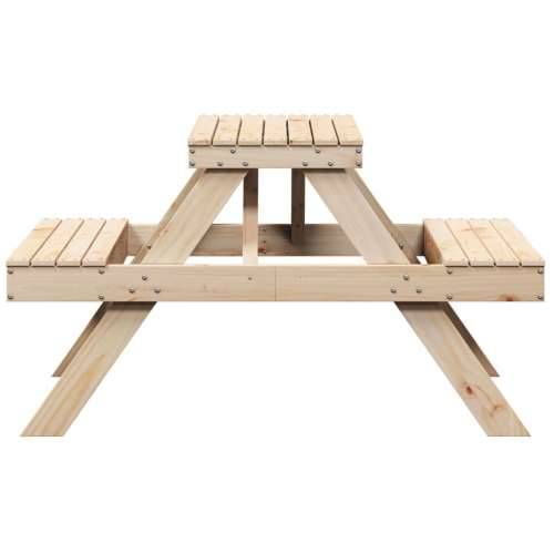 Stol za piknik 105 x 134 x 75 cm od masivne borovine - Prirodna boja bora 1 Cijena