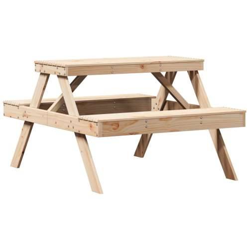 Stol za piknik 105 x 134 x 75 cm od masivne borovine - Prirodna boja bora 1 Cijena
