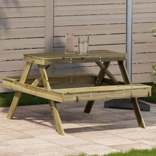 Stol za piknik 105 x 134 x 75 cm od impregnirane borovine - Prirodno impregnirano 1 Cijena