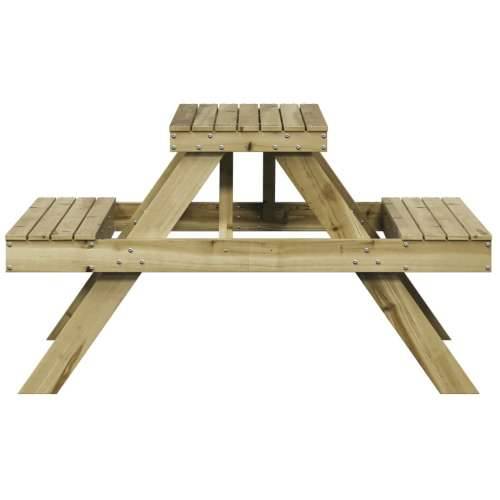 Stol za piknik 105 x 134 x 75 cm od impregnirane borovine - Prirodno impregnirano 1 Cijena