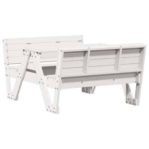 Stol za piknik za djecu bijeli 88x122x58 cm od masivne borovine - Bijela 1 Cijena