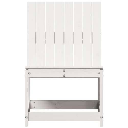 Vrtna stolica bijela 50,5 x 55 x 77 cm od masivne borovine - Bijela boja bora 1 Cijena
