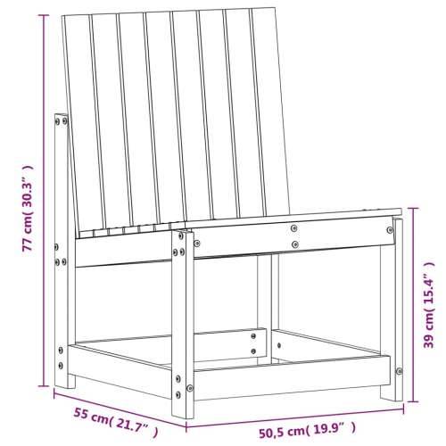 Vrtna stolica bijela 50,5 x 55 x 77 cm od masivne borovine - Bijela boja bora 1 Cijena