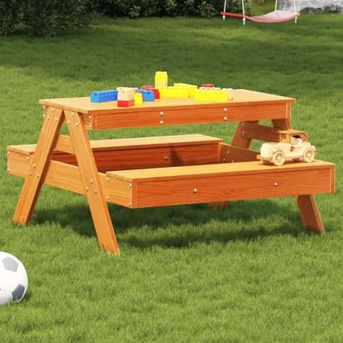 Stol za piknik za djecu voštano smeđi 88x97x52 cm od borovine - Voštano smeđa 1 Cijena