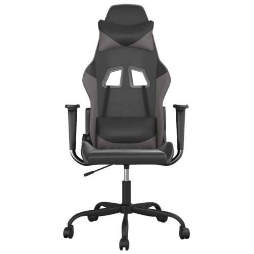 Igraća stolica crno-siva od umjetne kože Cijena