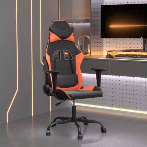 Igraća stolica crno-narančasta od umjetne kože