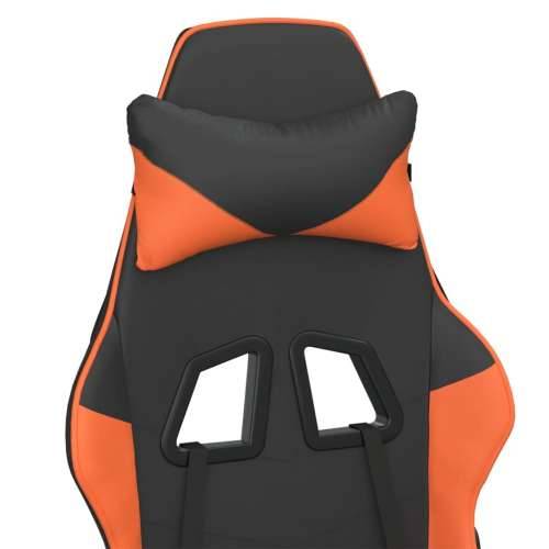 Igraća stolica crno-narančasta od umjetne kože Cijena