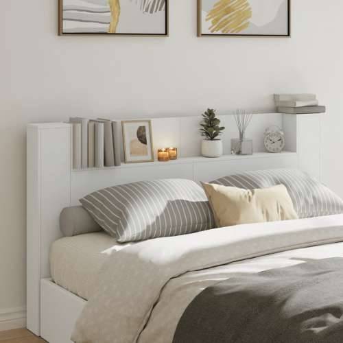 Ormarić za uzglavlje s LED svjetlima bijeli 180x16,5x103,5 cm - Bijela 180 x 16.5 x 103.5 cm 1 Cijena