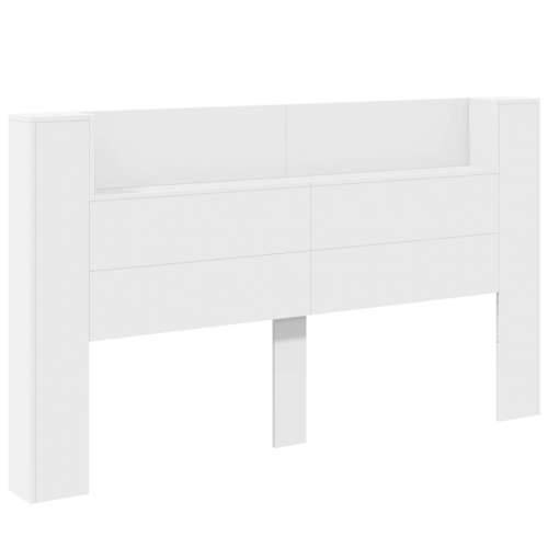 Ormarić za uzglavlje s LED svjetlima bijeli 180x16,5x103,5 cm - Bijela 180 x 16.5 x 103.5 cm 1 Cijena