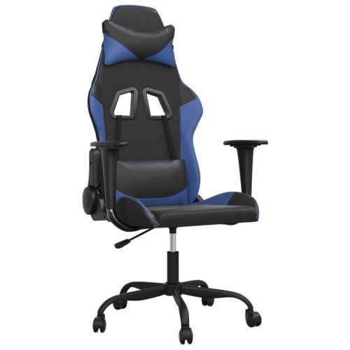Masažna igraća stolica crno-plava od umjetne kože Cijena