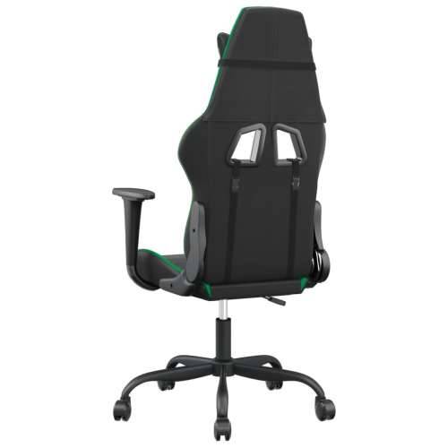 Masažna igraća stolica crno-zelena od umjetne kože Cijena