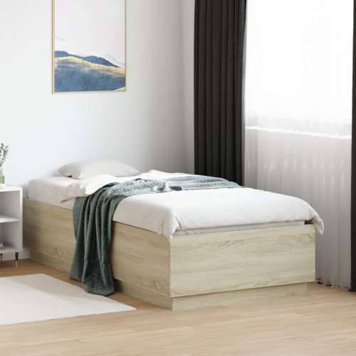 Okvir za krevet boja hrasta 90 x 190 cm od konstruiranog drva - sonoma hrast 90 x 190 cm Cijena