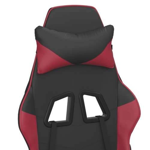 Masažna igraća stolica crna i crvena boja vina od umjetne kože Cijena