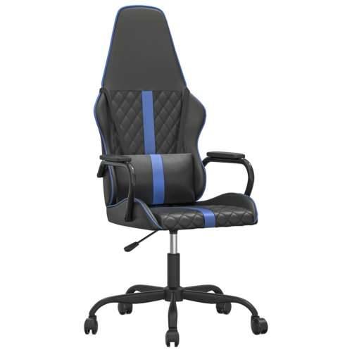 Masažna igraća stolica plavo-crna od umjetne kože Cijena