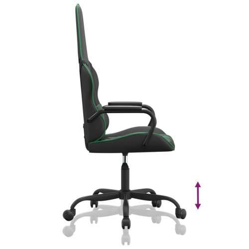 Masažna igraća stolica zeleno-crna od umjetne kože Cijena