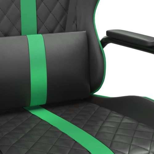 Masažna igraća stolica zeleno-crna od umjetne kože Cijena