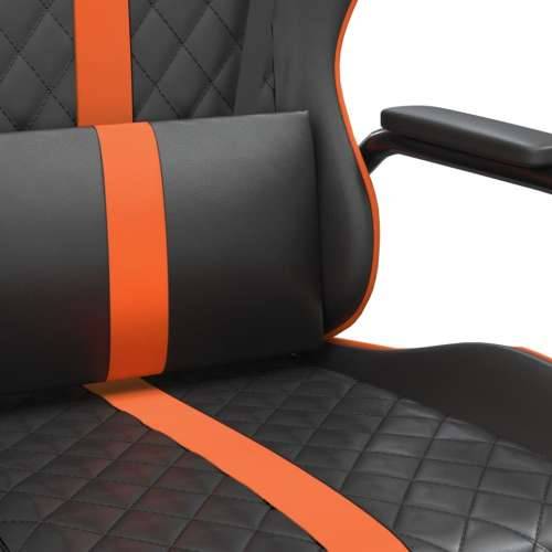 Igraća stolica crno-narančasta od umjetne kože Cijena