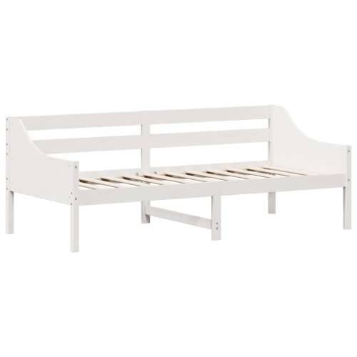 Dnevni krevet bez madraca bijeli 90 x 200 cm masivna borovina - Bijela 90 x 200 cm Cijena