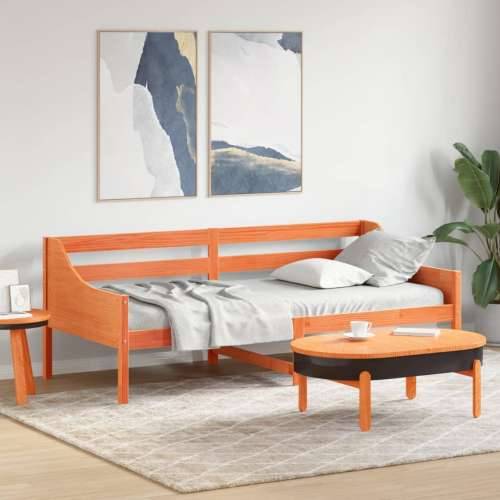 Dnevni krevet bez madraca voštano smeđi 90 x 200 cm od borovine - Smeđa 90 x 200 cm Cijena