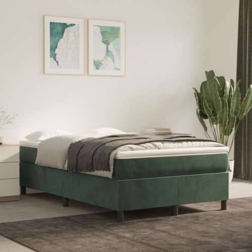 Krevet box spring s madracem tamnozeleni 120x190 cm baršunasti - Tamnozelena 120 x 190 cm 33.5 cm Cijena