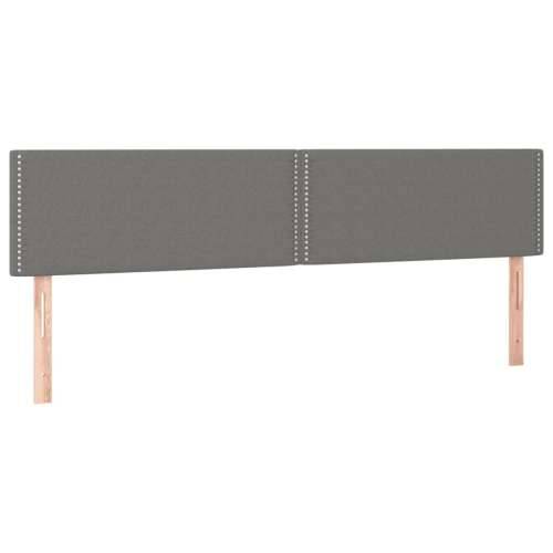 Krevet box spring s madracem LED tamnosivi 120 x 190 cm tkanina - Tamno siva 120 x 190 cm Obično s čavlima Cijena