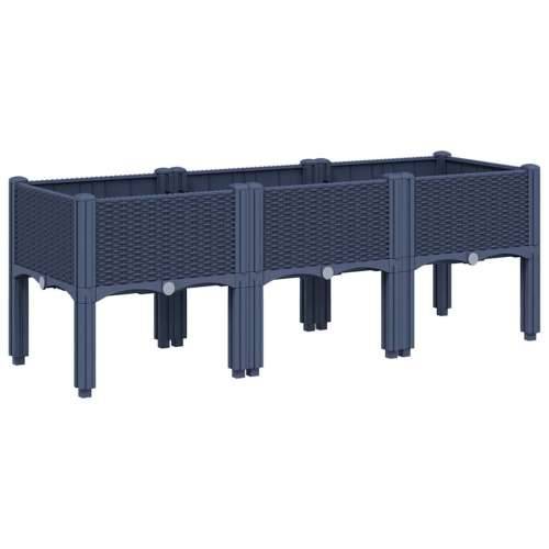 Vrtna sadilica s nogama plava siva 120 x 40 x 42 cm PP - Plavo-siva 120 x 40 x 42 cm 1 Cijena