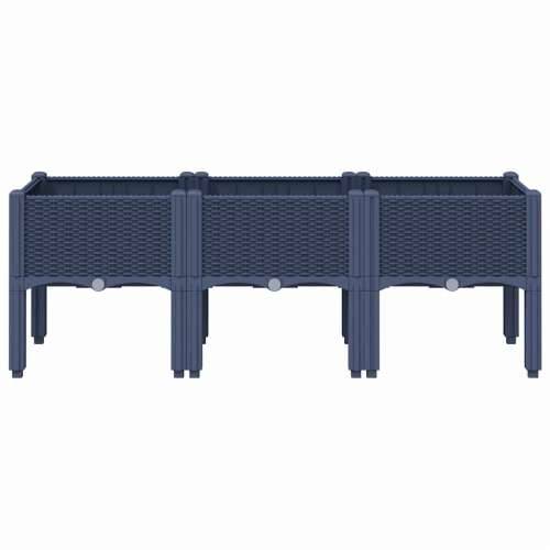 Vrtna sadilica s nogama plava siva 120 x 40 x 42 cm PP - Plavo-siva 120 x 40 x 42 cm 1 Cijena