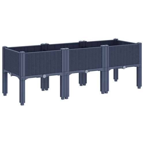 Vrtna sadilica s nogama plava siva 120 x 40 x 42 cm PP - Plavo-siva 120 x 40 x 42 cm 1 Cijena