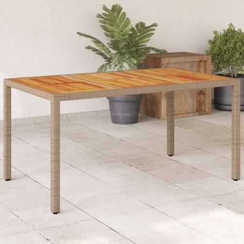 Vrtni stol bež 150 x 90 x 75 cm od poliratana i bagremovog drva - Bež 150 cm 1 Cijena