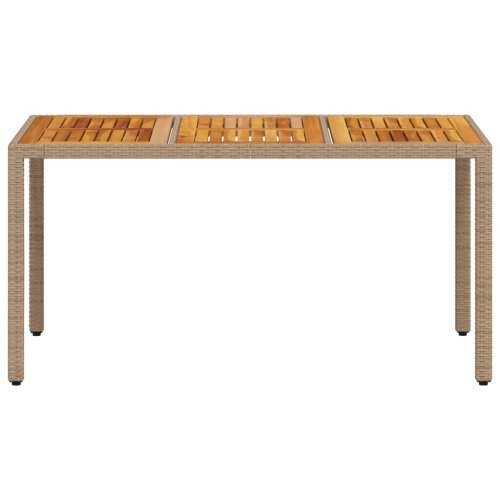 Vrtni stol bež 150 x 90 x 75 cm od poliratana i bagremovog drva - Bež 150 cm 1 Cijena