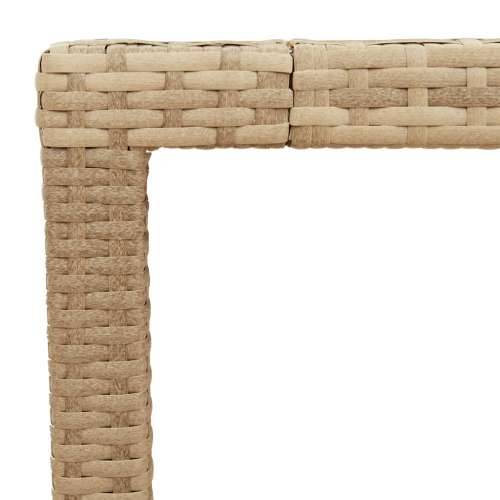 Vrtni stol bež 150 x 90 x 75 cm od poliratana i bagremovog drva - Bež 150 cm 1 Cijena