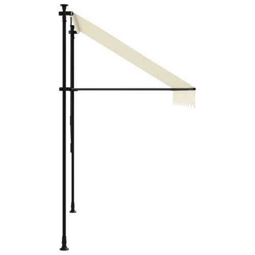 Tenda na uvlačenje krem 200 x 150 cm od tkanine i čelika - Krema 200 x 150 cm 1 Cijena