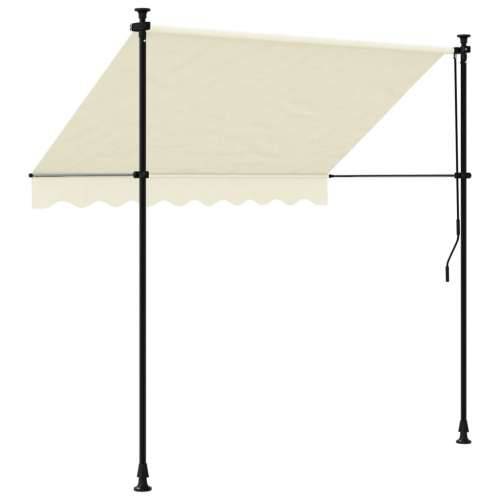 Tenda na uvlačenje krem 200 x 150 cm od tkanine i čelika - Krema 200 x 150 cm 1 Cijena