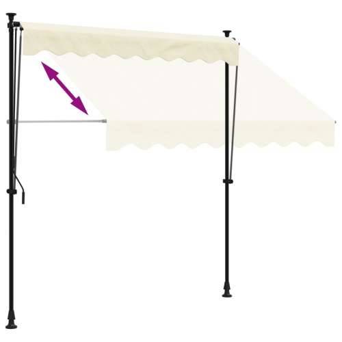 Tenda na uvlačenje krem 200 x 150 cm od tkanine i čelika - Krema 200 x 150 cm 1 Cijena