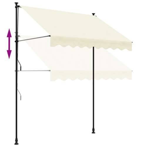 Tenda na uvlačenje krem 200 x 150 cm od tkanine i čelika - Krema 200 x 150 cm 1 Cijena